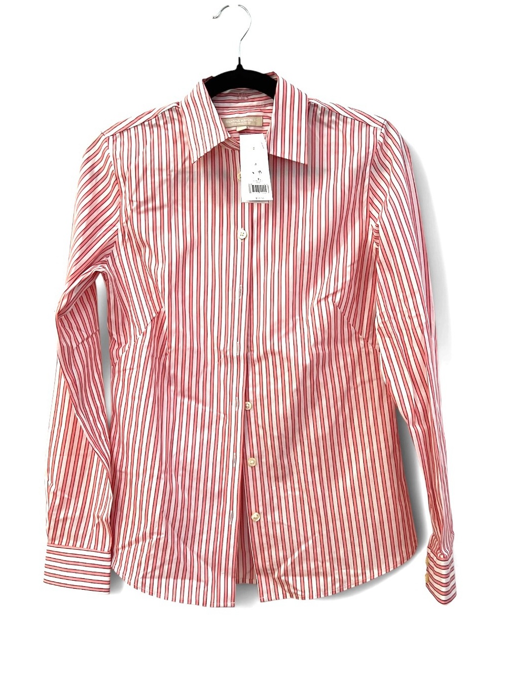 NWT Banana Republic Pink & White Striped Button-Down Shirt